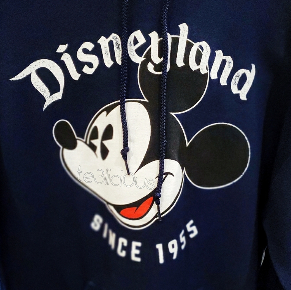 DISNEY PARKS SINCE 1955 RETRO MICKEY NAVY HOODIE - Picture 2 of 3